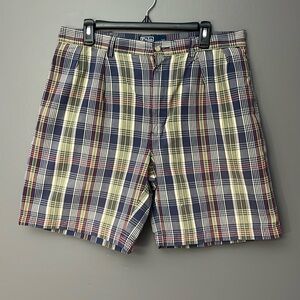 POLO Ralph Lauren Shorts Men's Size 34 Plaid Flat Front